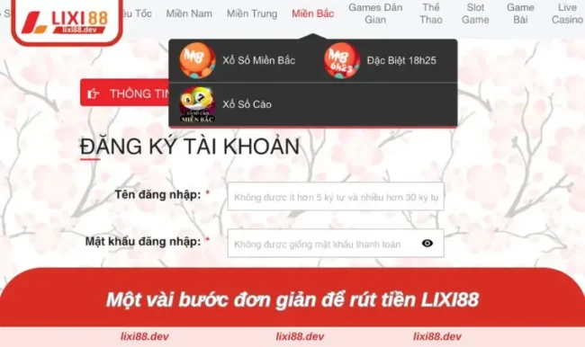 Rút Tiền LIXI88 - Tận Hưởng Quyền Lợi An Toàn Và Tiện Lợi 1 Một vài bước đơn giản để rút tiền LIXI88