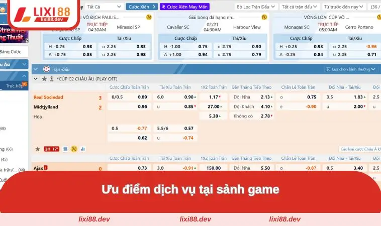 Thể Thao LIXI88 - Trải Nghiệm Đỉnh Cao Của Cược Thể Thao 2 Ưu điểm của dịch vụ tại nền tảng